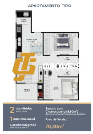 Imagem Apartamento com 2 Quartos à Venda, 70 m² em Tabuleiro - Camboriú Imagem Apartamento com 2 Quartos à Venda, 70 m² em Tabuleiro - Camboriú