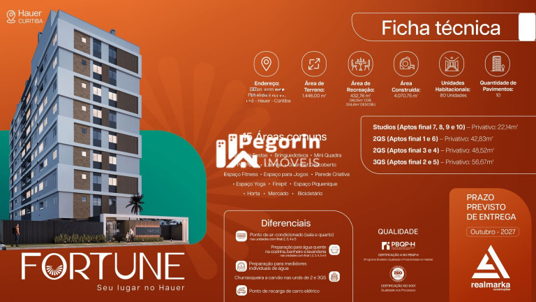 Imagem Apartamento com 3 Quartos à Venda, 56 m² em Hauer - Curitiba