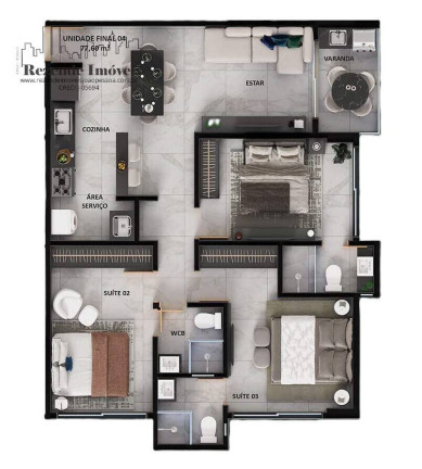 Imagem Apartamento com 3 Quartos à Venda, 77 m² em Intermares - Cabedelo