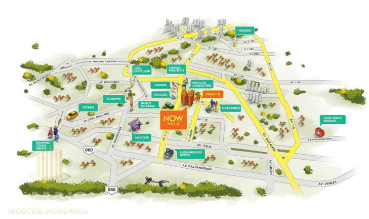 Imagem Apartamento com 3 Quartos à Venda, 61 m² em Setor Sudoeste - Goiânia