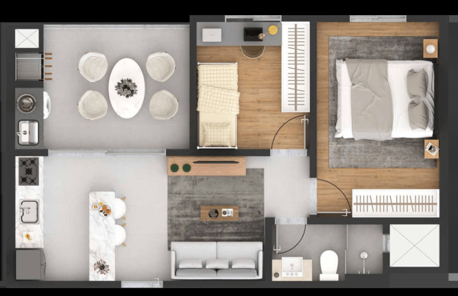Imagem Imóvel com 1 Quarto à Venda, 33 m² em Centro - Pinhais