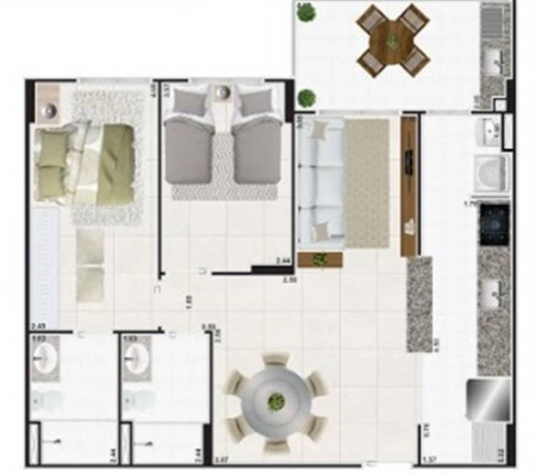 Imagem Apartamento com 2 Quartos à Venda, 75 m² em Nova Mirim - Praia Grande