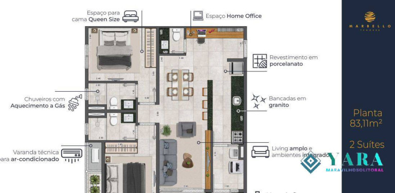 Imagem Apartamento com 2 Quartos à Venda, 70 m² em Tenorio - Ubatuba