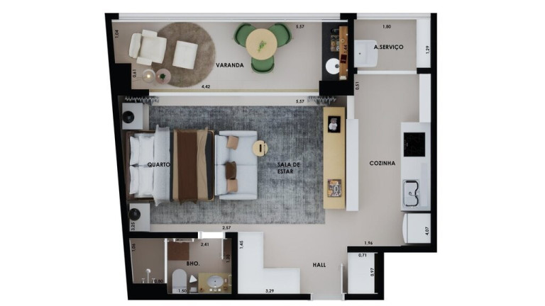 Imagem Imóvel com 1 Quarto à Venda, 48 m² em Brooklin - São Paulo Imagem Imóvel com 1 Quarto à Venda, 48 m² em Brooklin - São Paulo