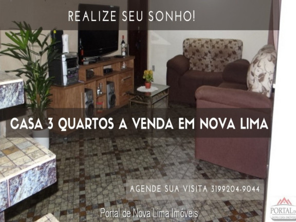 Casa com 3 Quartos à Venda,  em Cristais - Nova Lima