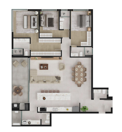 Imagem Apartamento com 3 Quartos à Venda, 187 m² em Cabral - Curitiba