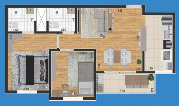 Imagem Imóvel com 2 Quartos à Venda, 54 m² em Utinga - Santo André Imagem Imóvel com 2 Quartos à Venda, 54 m² em Utinga - Santo André