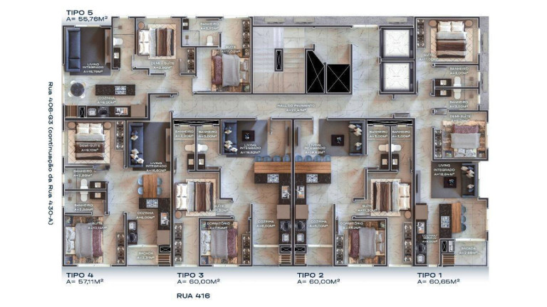 Imagem Apartamento com 2 Quartos à Venda, 60 m² em Morretes - Itapema