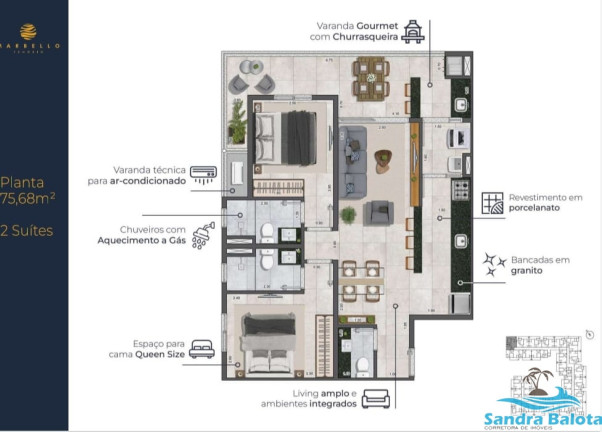 Imagem Apartamento com 2 Quartos à Venda, 70 m² em Tenório - Ubatuba