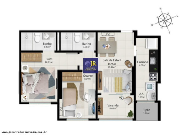 Imagem Imóvel com 2 Quartos à Venda, 59 m² em Jockey De Itaparica - Vila Velha