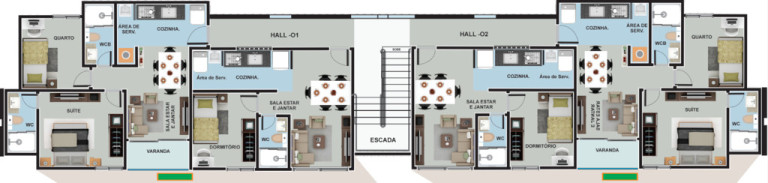 Imagem Apartamento com 2 Quartos à Venda, 54 m² em Portal Do Sol - João Pessoa Imagem Apartamento com 2 Quartos à Venda, 54 m² em Portal Do Sol - João Pessoa