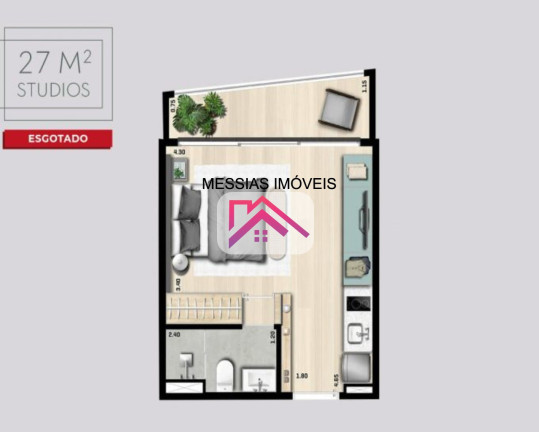 Imagem Imóvel com 1 Quarto à Venda, 47 m² em Pinheiros - São Paulo
