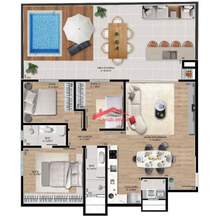 Imagem Apartamento com 3 Quartos à Venda, 90 m² em Saguaçu - Joinville Imagem Apartamento com 3 Quartos à Venda, 90 m² em Saguaçu - Joinville