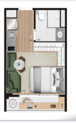 Imagem Studio com 1 Quarto à Venda, 24 m² em Pinheiros - São Paulo Imagem Studio com 1 Quarto à Venda, 24 m² em Pinheiros - São Paulo