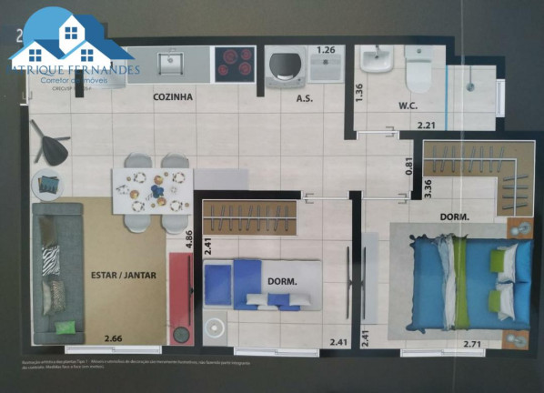 Imagem Apartamento com 2 Quartos à Venda, 41 m² em Jardim Miray - Itaquaquecetuba