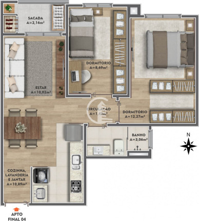Imagem Apartamento com 2 Quartos à Venda, 57 m² em Kayser - Caxias Do Sul Imagem Apartamento com 2 Quartos à Venda, 57 m² em Kayser - Caxias Do Sul