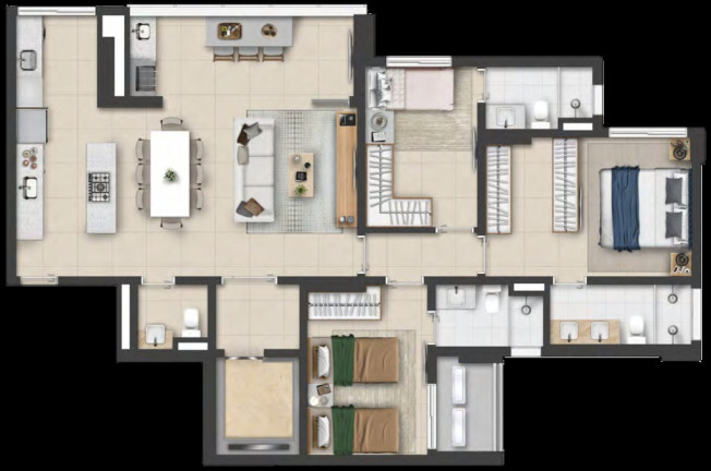 Imagem Apartamento com 3 Quartos à Venda, 120 m² em Park Lozandes - Goiânia Imagem Apartamento com 3 Quartos à Venda, 120 m² em Park Lozandes - Goiânia