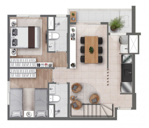 Imagem Imóvel com 2 Quartos à Venda, 57 m² em Centro - Campinas Imagem Imóvel com 2 Quartos à Venda, 57 m² em Centro - Campinas