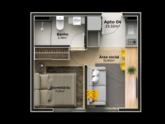 Imagem Imóvel com 1 Quarto à Venda, 20 m² em Glória - Porto Alegre Imagem Imóvel com 1 Quarto à Venda, 20 m² em Glória - Porto Alegre