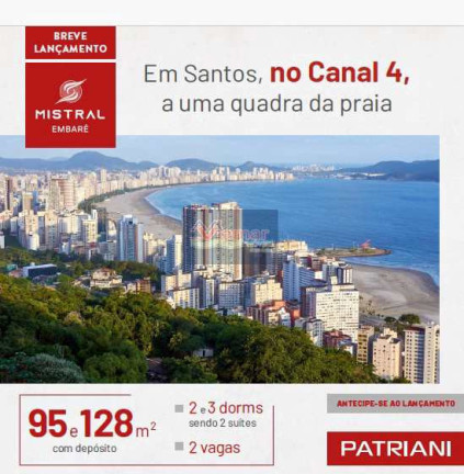Imagem Apartamento com 3 Quartos à Venda, 128 m² em Santos - Santos Imagem Apartamento com 3 Quartos à Venda, 128 m² em Santos - Santos