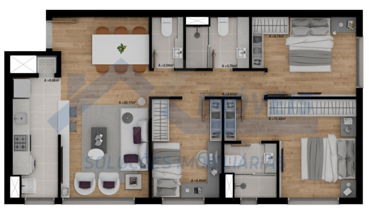 Imagem Imóvel com 1 Quarto à Venda, 46 m² em Passo Da Areia - Porto Alegre Imagem Imóvel com 1 Quarto à Venda, 46 m² em Passo Da Areia - Porto Alegre