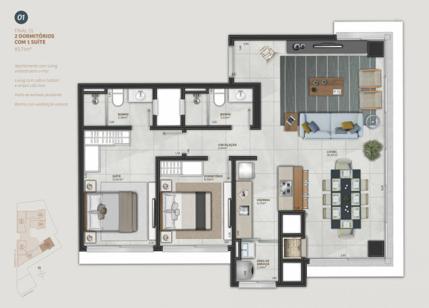 Imagem Apartamento com 3 Quartos à Venda, 108 m² em Predial - Torres Imagem Apartamento com 3 Quartos à Venda, 108 m² em Predial - Torres