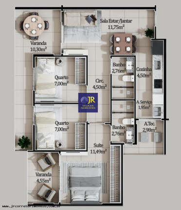 Imagem Imóvel com 3 Quartos à Venda, 83 m² em Praia De Itaparica - Vila Velha