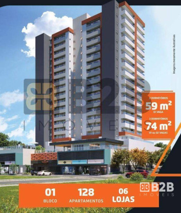 Apartamento com 3 Quartos à Venda, 74 m² em Vila Aviaçao - Bauru