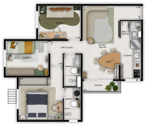 Imagem Apartamento com 3 Quartos à Venda, 61 m² em Chácaras Dona Gê - Goiânia Imagem Apartamento com 3 Quartos à Venda, 61 m² em Chácaras Dona Gê - Goiânia