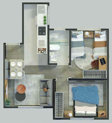 Imagem Apartamento com 2 Quartos à Venda, 40 m² em Restinga - Porto Alegre Imagem Apartamento com 2 Quartos à Venda, 40 m² em Restinga - Porto Alegre