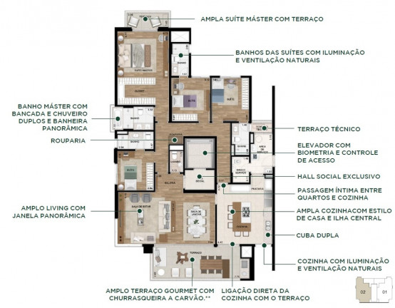 Imagem Apartamento com 4 Quartos à Venda, 200 m² em Alphaville Empresarial - Barueri Imagem Apartamento com 4 Quartos à Venda, 200 m² em Alphaville Empresarial - Barueri