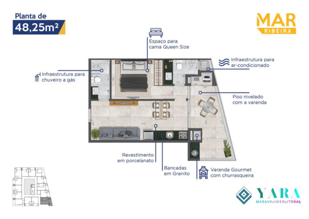 Imagem Apartamento com 1 Quarto à Venda, 52 m² em Praia Das Toninhas - Ubatuba