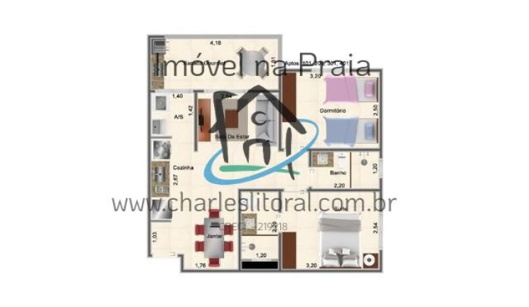 Imagem Apartamento com 2 Quartos à Venda, 52 m² em Praia Das Toninhas - Ubatuba