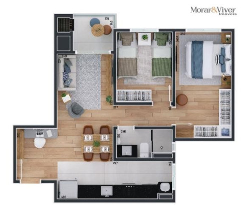 Imagem Apartamento com 2 Quartos à Venda, 55 m² em Aristocrata - São José Dos Pinhais Imagem Apartamento com 2 Quartos à Venda, 55 m² em Aristocrata - São José Dos Pinhais
