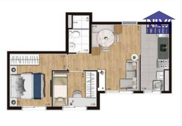Apartamento com 2 Quartos à Venda, 38 m² em Itaquera - São Paulo