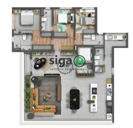 Imagem Apartamento com 4 Quartos à Venda, 167 m² em Brooklin - São Paulo Imagem Apartamento com 4 Quartos à Venda, 167 m² em Brooklin - São Paulo