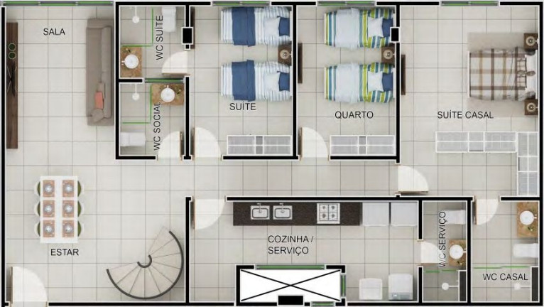 Imagem Apartamento com 1 Quarto à Venda, 63 m² em Bessa - João Pessoa Imagem Apartamento com 1 Quarto à Venda, 63 m² em Bessa - João Pessoa