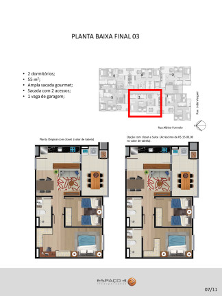 Imagem Apartamento com 3 Quartos à Venda, 67 m² em Cruzeiro - Caxias Do Sul