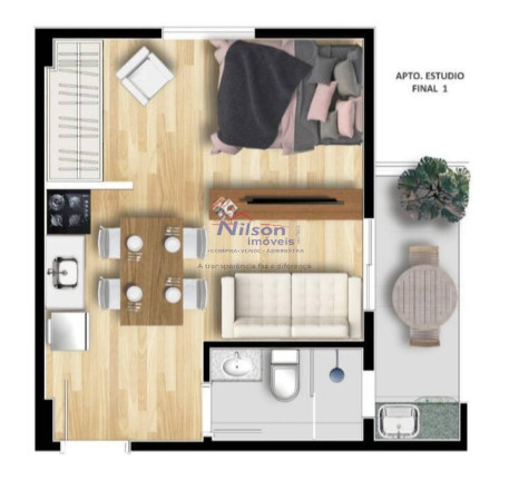 Foto do imóvel Apartamento com 1 Quarto à Venda, 30 m² em Vila Galvão - Guarulhos