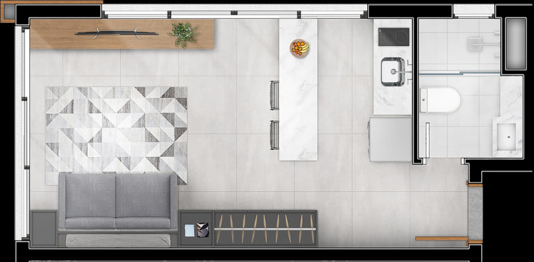 Imagem Apartamento com 1 Quarto à Venda, 39 m² em Petrópolis - Porto Alegre