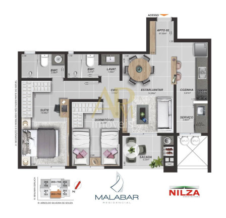 Imagem Apartamento com 3 Quartos à Venda, 82 m² em Distrito Industrial - São José Imagem Apartamento com 3 Quartos à Venda, 82 m² em Distrito Industrial - São José