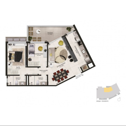Imagem Apartamento com 2 Quartos à Venda, 83 m² em Praia Grande - Torres