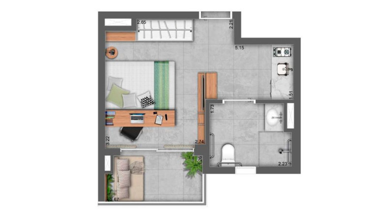 Imagem Studio com 1 Quarto à Venda, 25 m² em Pinheiros - São Paulo