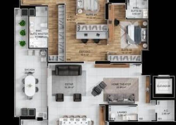 Imagem Apartamento com 3 Quartos à Venda, 121 m² em Centro - Cascavel Imagem Apartamento com 3 Quartos à Venda, 121 m² em Centro - Cascavel