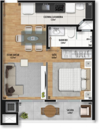 Imagem Apartamento com 1 Quarto à Venda, 39 m² em Rebouças - Curitiba Imagem Apartamento com 1 Quarto à Venda, 39 m² em Rebouças - Curitiba