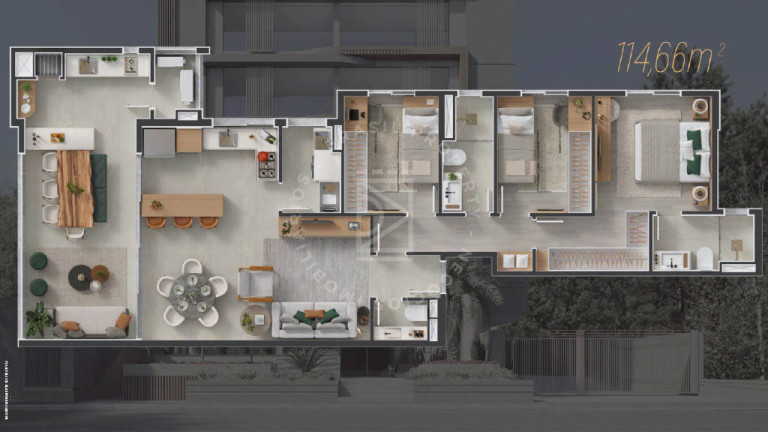 Imagem Apartamento com 3 Quartos à Venda, 235 m² em Vila Ema - São José Dos Campos