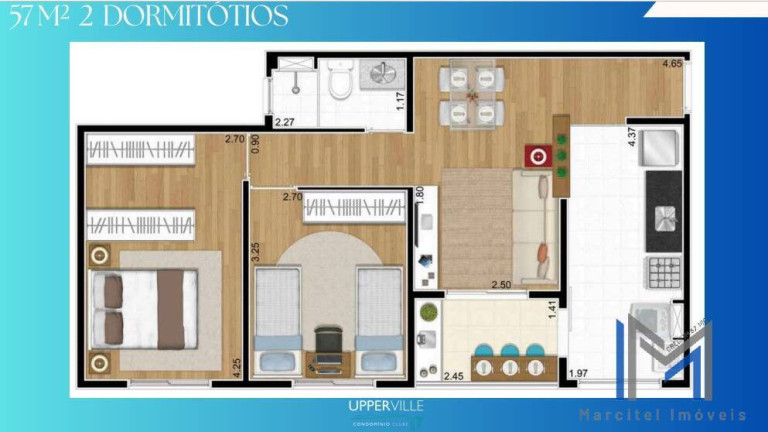 Apartamento com 3 Quartos à Venda, 62 m² em Votupoca - Barueri