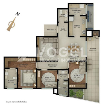 Imagem Apartamento com 3 Quartos à Venda, 132 m² em Morro Do Espelho - Sao Leopoldo Imagem Apartamento com 3 Quartos à Venda, 132 m² em Morro Do Espelho - Sao Leopoldo