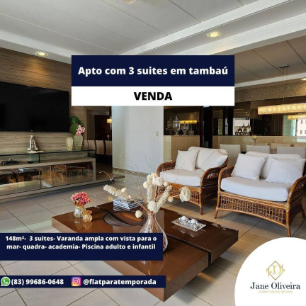 Apartamento com 3 Quartos à Venda, 148 m² em Tambaú - João Pessoa