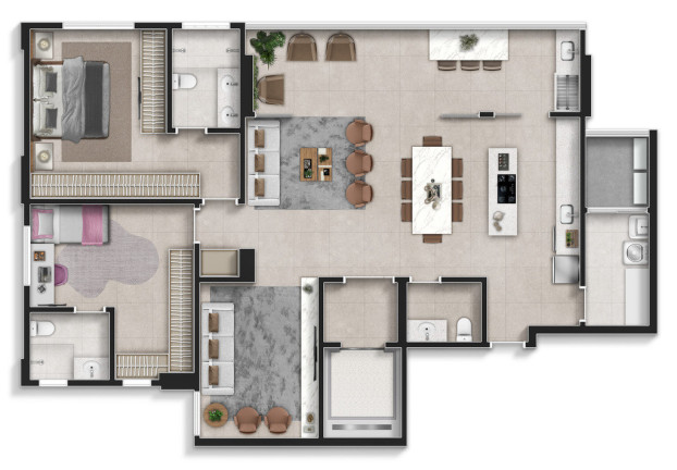 Imagem Apartamento com 3 Quartos à Venda, 164 m² em Park Lozandes - Goiânia Imagem Apartamento com 3 Quartos à Venda, 164 m² em Park Lozandes - Goiânia